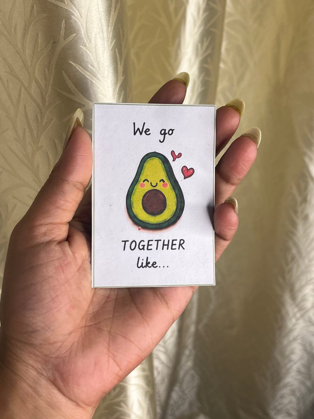 We Go Together Like. π₯ Cute Mini Message Card