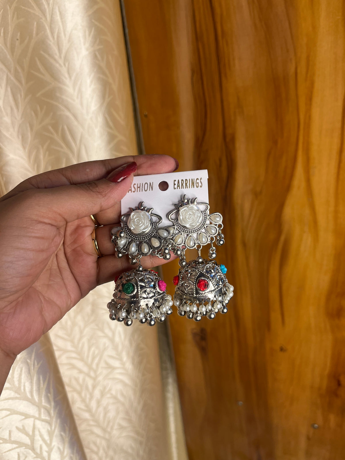 Rangoli Rose Jhumka 🌸🌈