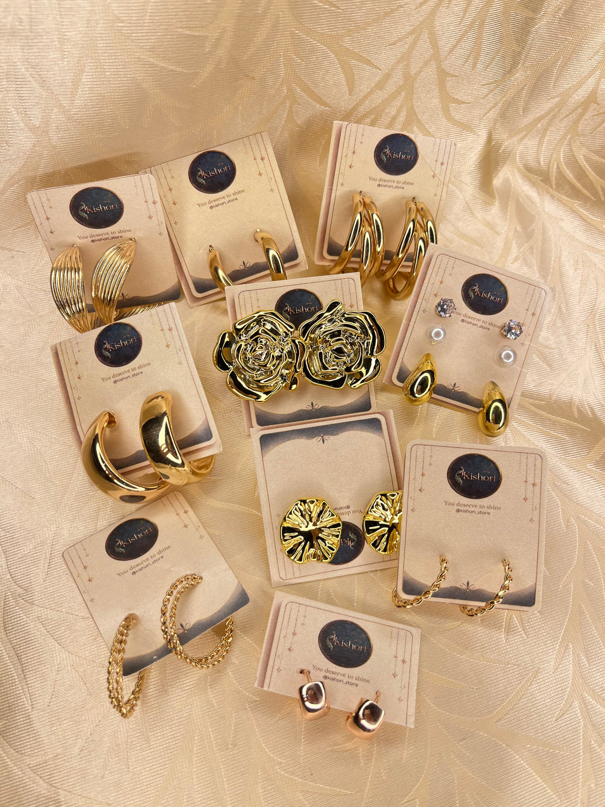 Golden Glam Earrings Collection 👑