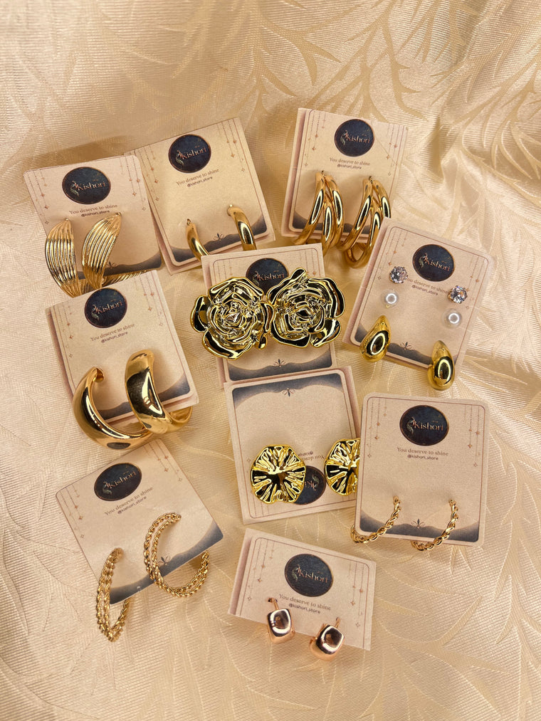 Golden Glam Earrings Collection 👑