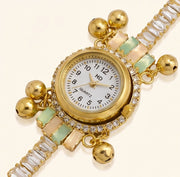 Kishori Golden Charm Bracelet Watch