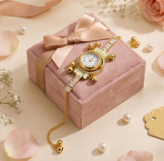 Kishori Golden Charm Bracelet Watch