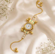 Kishori Golden Charm Bracelet Watch
