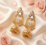 Kishori Traditional Golden Jhumka Earrings